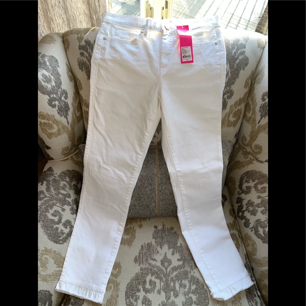 Size 2 resort white south ocean high rise crop